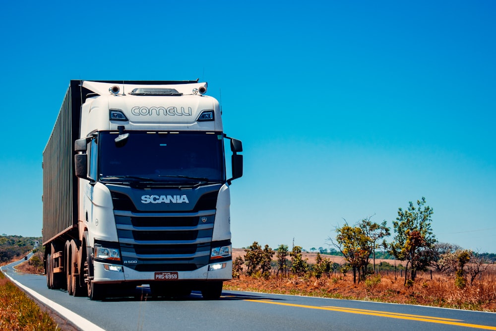 Fleet trucks parked logistics